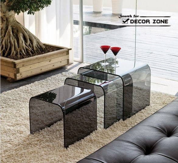 25 coffee table design ideas for modern living room  smoked glass coffee table design in modern living room