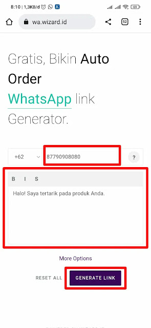 Cara Membuat Link WA Menuju Chat Langsung Auto Order -1