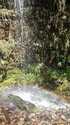 Poon Hill Deurali rainbow at waterfall