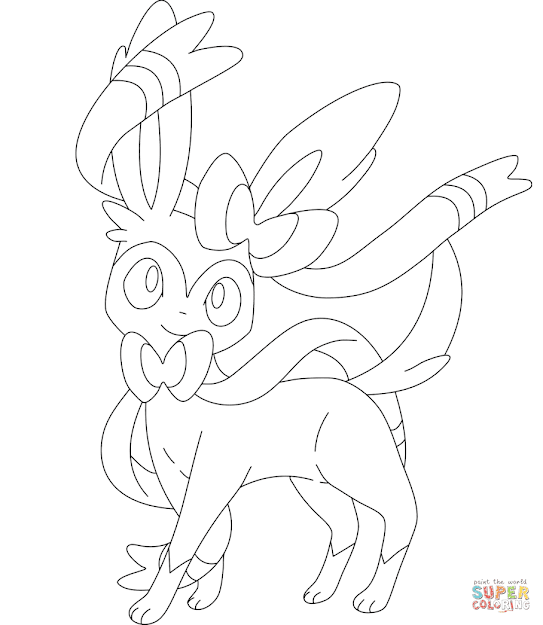 Pokmon And  Click The Sylveon Coloring Pages To View Printable  Version Or Color It Online Patible With Ipad And Android Tablets