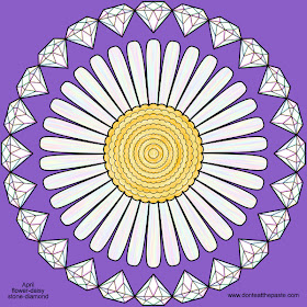 April Mandala- Daisy and Diamonds