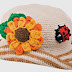 Gül motifli Bebek örgü şapka modelleri