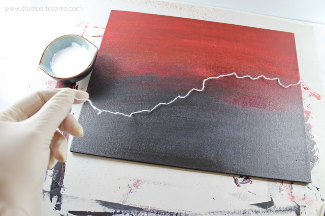 DIY Striking abstract art with bronze touch