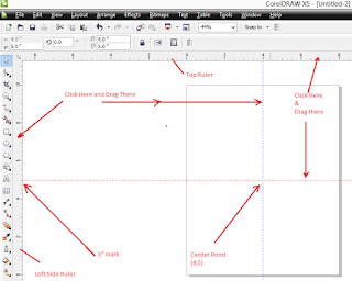 Creating center point Guide line - CorelDraw