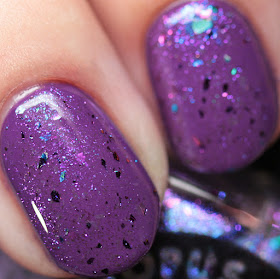 Octopus Party Nail Lacquer Hex-Girlfriend over Sally Hansen 508 Vivid Violet