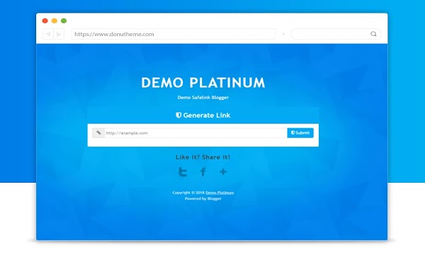 Safe Platinum safelink Blogger Template