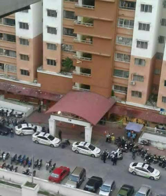  Photos/Video: Nigerian man falls from fifth floor while trying to evade arrest during police raid in Malaysia