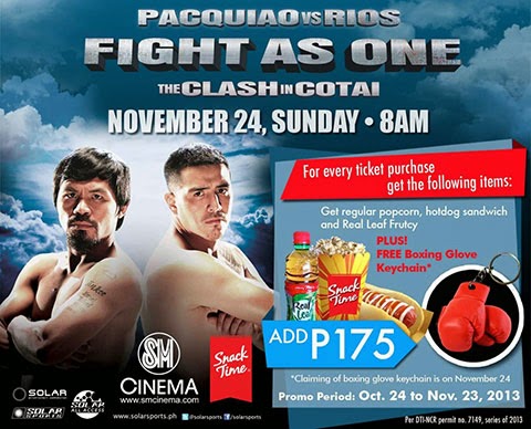 Pacquiao vs Rios SM Cinema Ticket Prices Time