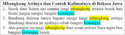 Mbangkong Artinya dan Contoh Kalimatnya di Bahasa Jawa
