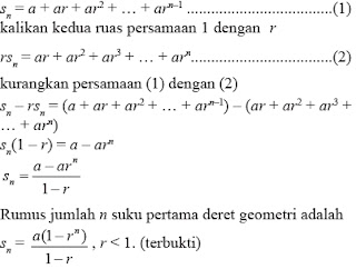 Perbedaan baris dan deret geometri