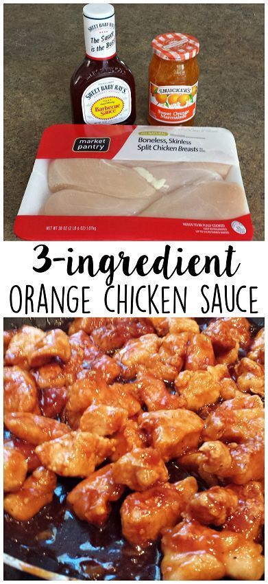 3-Ingredient Orange Chicken Sauce Recipe - This was SO easy and my husband requests it weekly!