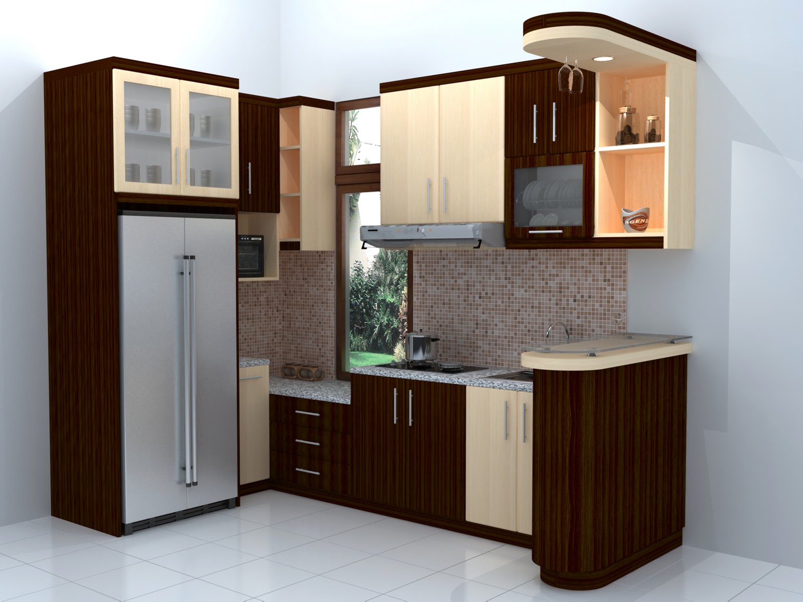  Dapur  Warna  Coklat  Putih