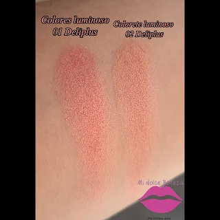 coloretes Mercadona luminosos 01 y 02 swatches