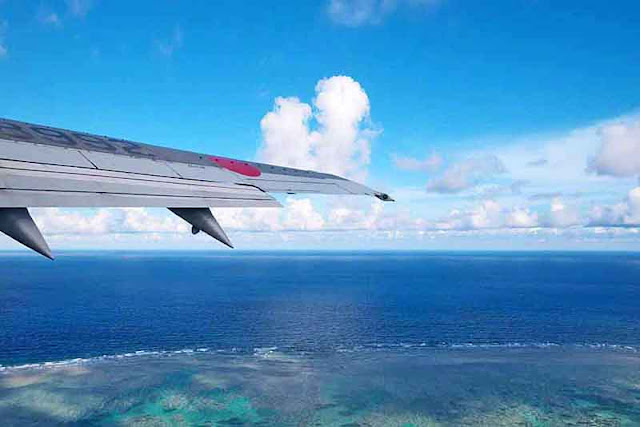 Japan Airlines flight leaving Ishigaki-jima