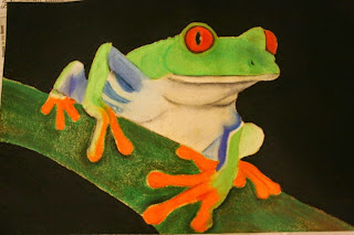 Oil Pastel Frog