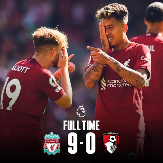 Liverpool Goes Riots As They Trash Bournemouth 9:0