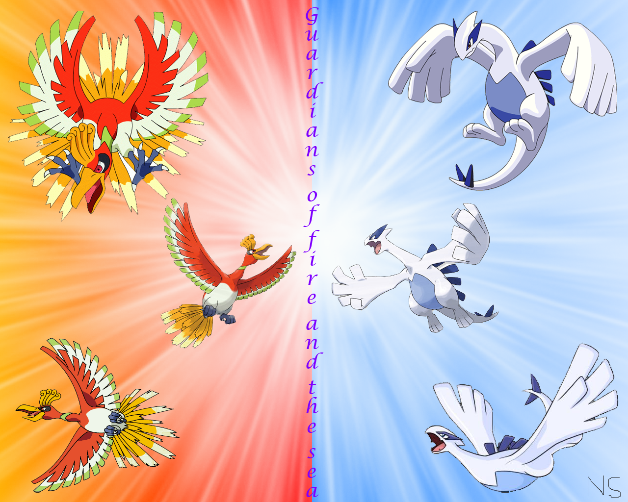 Pokemon Pictures: Epic Ho-Oh and Lugia Wallpaper Legendary