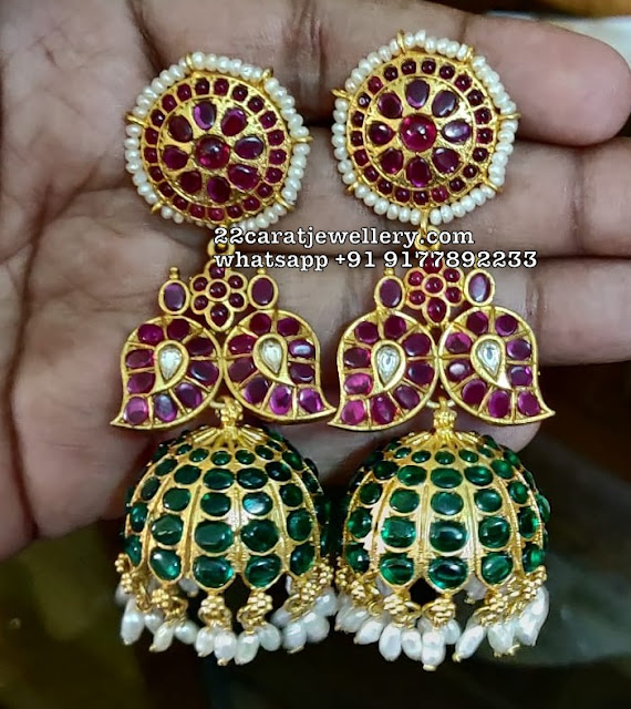 Silver Kundan Jhumkas Collection