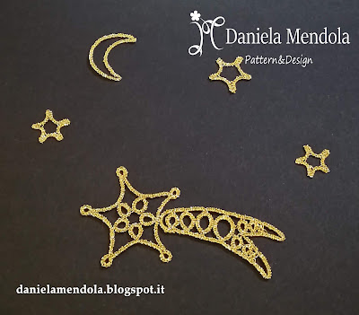 Tatting starry night - Notte stellata a chiacchierino