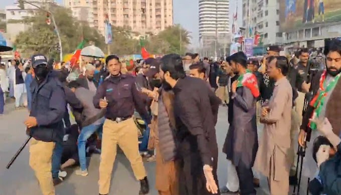 After Clash with Karachi Police, FIR Registered Against PTI Workers