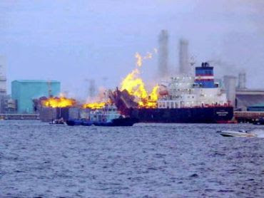 Location Explosion onboard methanol tanker, tanker explosion labuan sabah