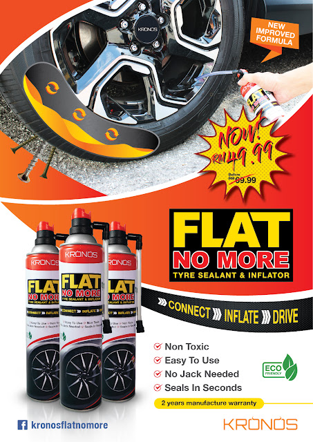 Kronos Flat NoMore Tyre Sealant & Inflator