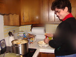 Laurel making matzo ball