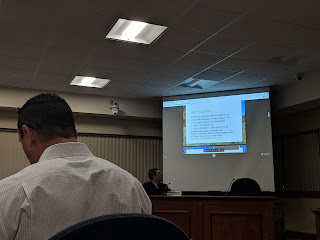 Recreation Director Ryan Jette presenting to the Town Council