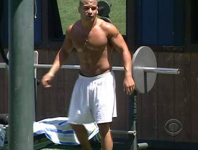 Russell Shirtless on Big Brother 11