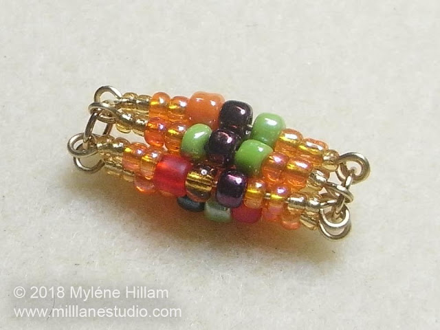 Fall coloured seed bead corn cob.