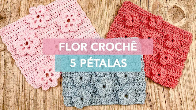 Tutorial Punto Flor de 4, 5 y 6 Pétalos a Crochet