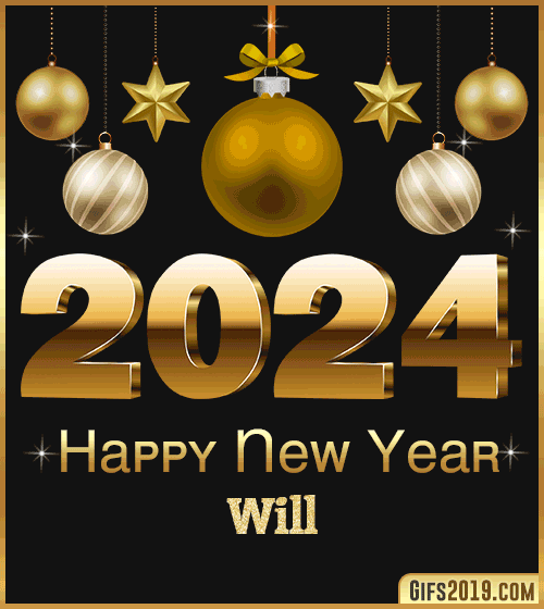 Happy New Year 2024 gif Will