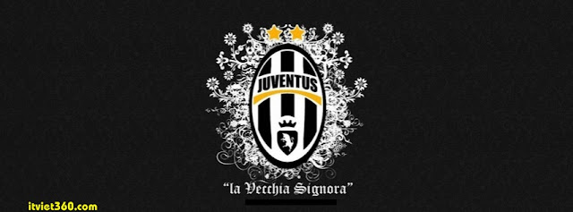 Ảnh bìa Facebook bóng đá - Cover FB Football timeline, logo Juventus