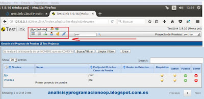 Proyectos TestLink