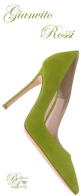 ♦Gianvito Rossi green Gianvito suede pumps #pantone #shoes #green #brilliantluxury