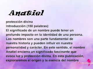 significado del nombre Anatiel