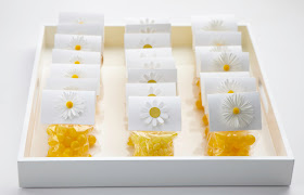 darcy miller, daisy party, summertime, yellow candy party favors