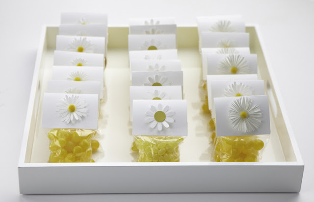 darcy miller, daisy party, summertime, yellow candy party favors