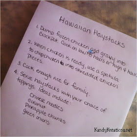 Crockpot Hawaiian Haystacks Freezer Dinner Recipe