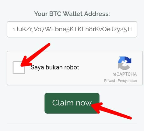 Cara mendaftar dan mendapatkan Bitcoin dari 1Katoshi.com