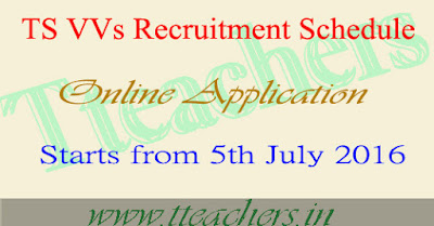 TS VVs Recruitment Notification 2016 schedule vidya volunteers apply online