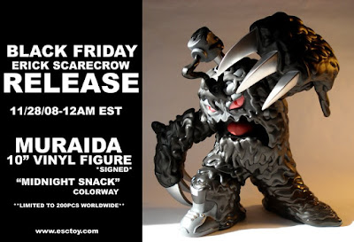 Muraida 10 Inch Vinyl Figure Midnight Snack Colorway by Erick Scarecrow