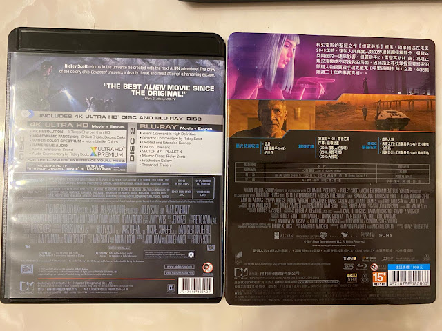 4K UHD(left) & normal Blu-ray(right) back