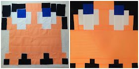 Clyde Pac Man Ghost Quilt Block by Afton Warrick @ Quilting Mod