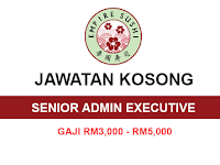  Kekosongan Jawatan Terkini di Empire Sushi Group Sdn Bhd - Senior Admin Executive | Gaji RM3,000 - RM5,000