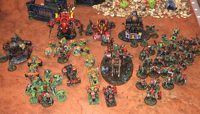 Warhammer 40k - 9th Edition - Evil Suns Orks vs The Wretched Death Guard - 1000pts - Maelstrom of War beta rules