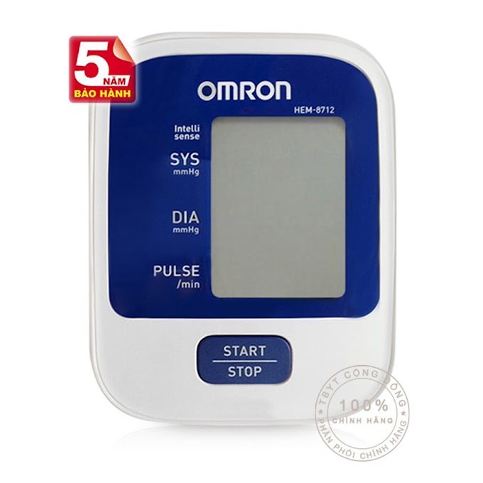[Mã FMCG1212 giảm 10% đơn 500K] Máy đo huyết áp bắp tay Omron Hem 8712 + Tặng bộ đổi nguồn