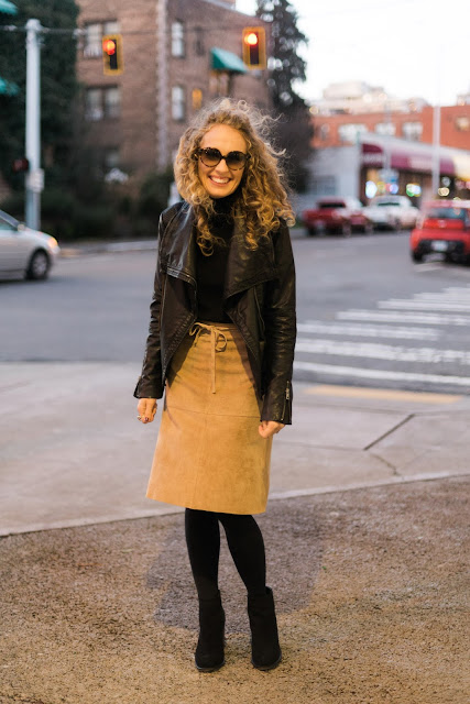 suede midi skirt