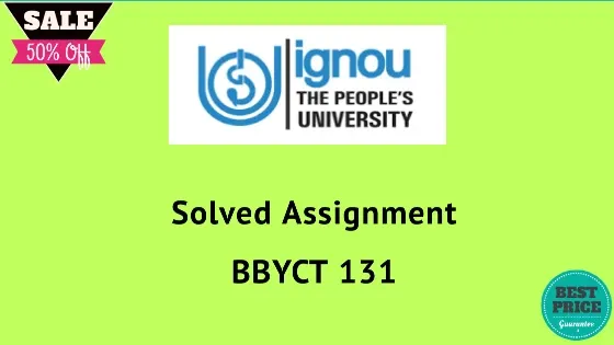 BBYCT-131 Solved Assignment IGNOU 2020