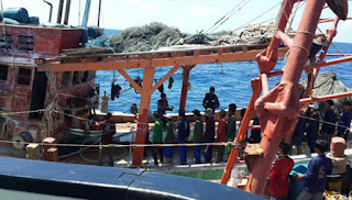 Kapal Malaysia yang Mencuri Ikan Diamankan Ditpolair Polri